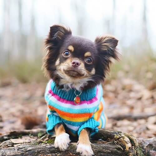 Diagnostics & Internal Medicine A dog wearing a sweater